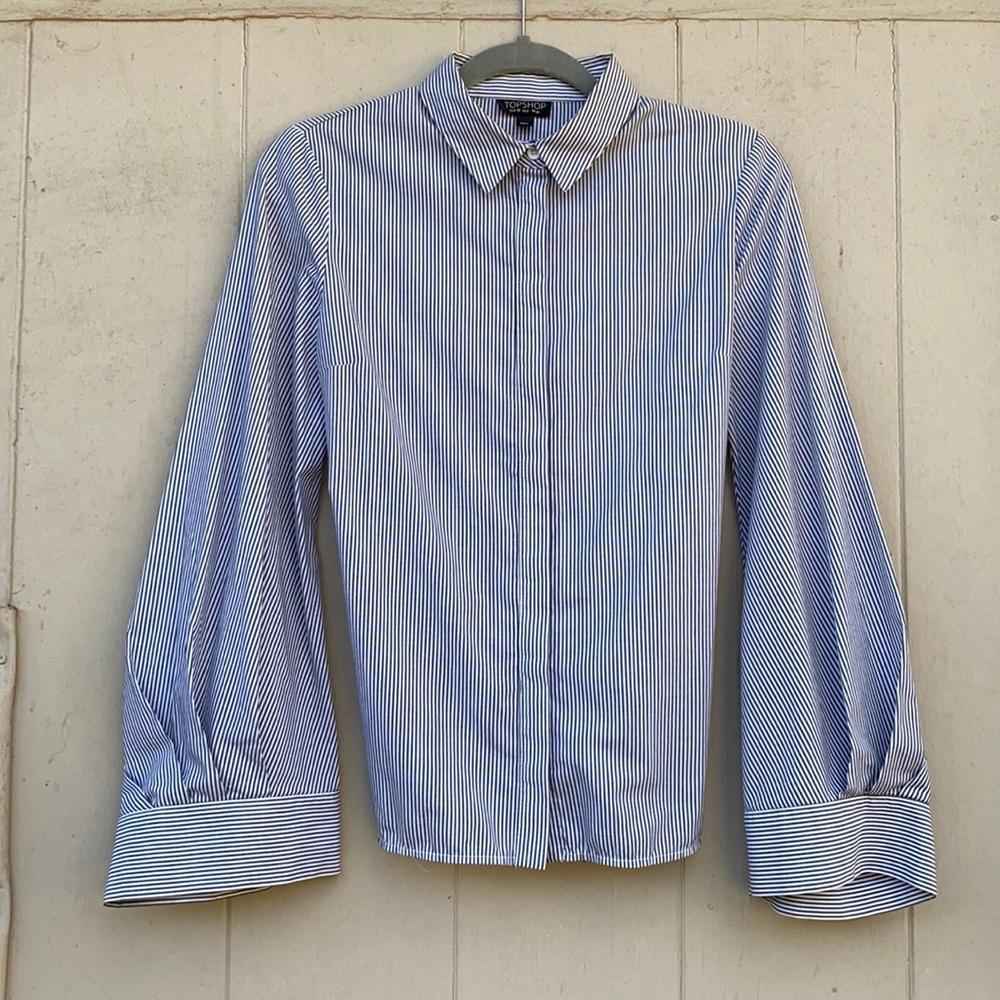 Topshop Fashion Statement Button Down Shirt